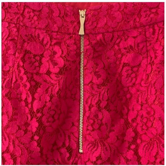 kate spade magenta pink red lace skirt size 4 nwot - Picture 7 of 16
